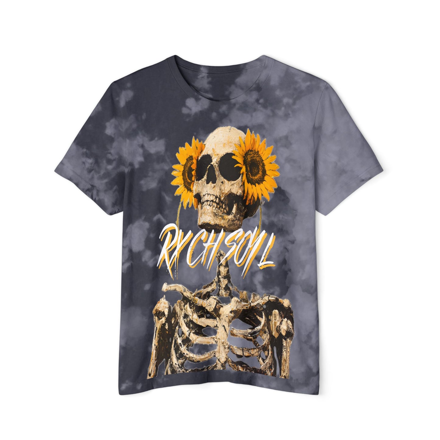 Women's Skeleton & Sunflower Graphic Baby Tee - RX CHILL Vibe T-Shirt